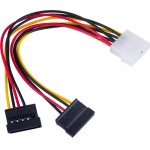 Akyga ���������� �� ������� Molex ��������/ 2x SATA ������ 2x 15cm - (AK-CA-16)
