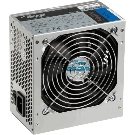 Akyga ����������� ATX 500W P4 PCI-E 6+2 pin 3x SATA 2x Molex PPFC FAN 12cm - (AK-B1-500)