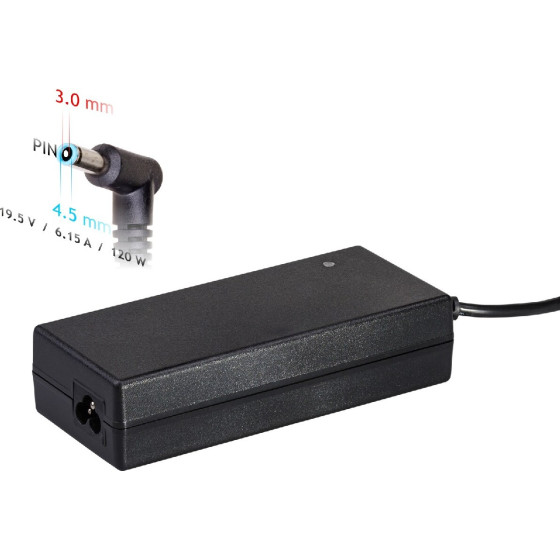 Akyga ����������� Notebook 19.5V / 6.15A 120W 4.5x3.0mm + pin HP 1.2m - (AK-ND-45)