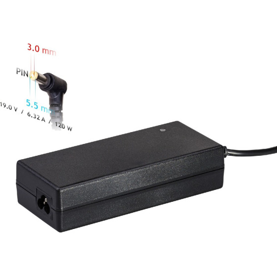 Akyga ����������� Notebook 19V /6.32A 120W 5.5 x 3.0mm + pin Samsung 1.2m - (AK-ND-56)