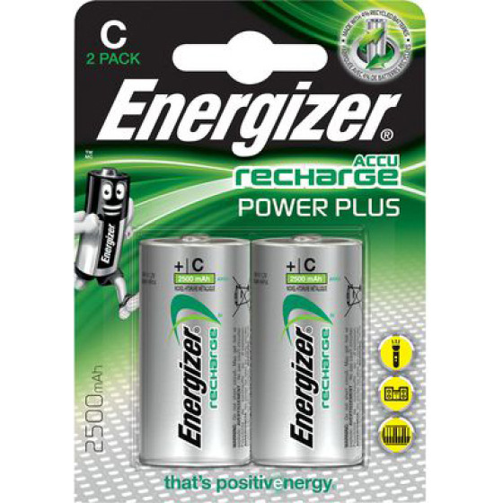 Energizer �������� ���������������� ACCU Recharge Power Plus 2500 mAh size C 1.2V ���. 2 - (HR14)