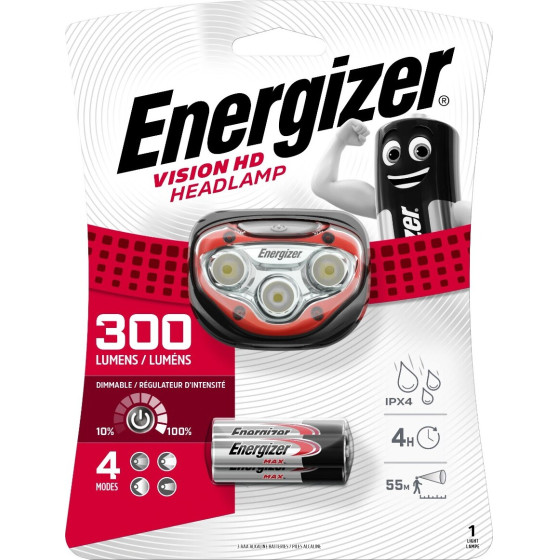 Energizer ����� ������� Vision HD 3 Led 300 Lumens IPX4 �� ��������� AAA 3 ���. ������� - (E300280500)