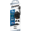 Energizer ��������� �������� �� 2 ����� USB-C/A 38W PD20W QC3 18W ������� USB-C/USB-C - (A38QMUC)