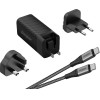 Energizer ��������� �������� PD65W �� ����� USB-C/USB-A ����� GaN Tech �� ������� USB-C �� USB-C - (A65MUC)