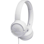 JBL ��������� Stereo On-ear 3.5mm Pure Bass Sound �� ��������� T500WHT ����� - (Tune 500)