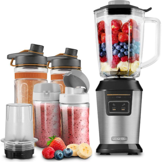 Sencor �������� Set Smoothie Maker 300/600/900ml 800W ����� - (SBL 7570SS)