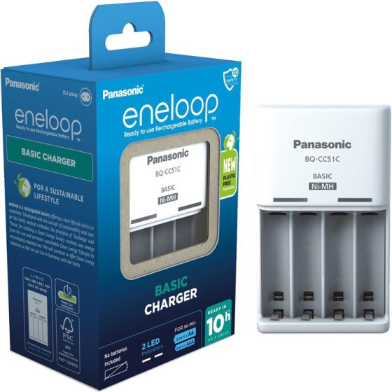 Panasonic ��������� ��������� Eneloop ��� AA/AAA 4 ������ - (BQ-CC51)
