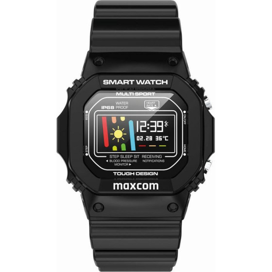 MaxCom Smartwatch Fitgo IP68 ����� Silicon Band - (FW22 Classic)