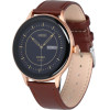 MaxCom Smartwatch FW48 Vanad Satin IP67 200mAh �� 1.32'' Amoled Ecoleather Band Gold Satin - (FW48 Vanad Gold Satin)