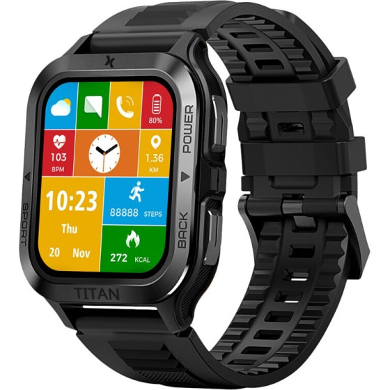 MaxCom Smartwatch IP69K 360mAh �� 1.85'' Ips Gorilla Glass 22mm Silicon Band Graphite �� ���������� ������� - (FW67 Titan Pro)