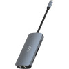 Media-Tech Hub 8 �� 1 USB-C �� 3xUsb 3.0, USB-C PD, HDMI, RJ45, Sd ��� Micro Sd ����� ���� - (MT5044)