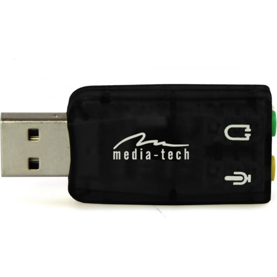 Media-Tech ��������� ����� ���� 2X3.5mm ������ �� Usb 5.1 �������� ����� - (MT5101)