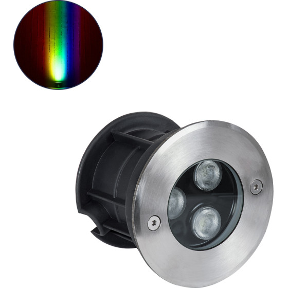 GloboStar UNDERGROUND-Fani ������� ��������� ���� ������� Led 12W 1020lm 60� Dc 24V ��������� IP68 �10 x �7.5cm Rgbw DMX512 - ���������� ������ - (S-90981)
