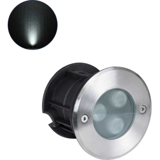 GloboStar UNDERWATER-Gune ��������� ������� ��������� ���� ������ ��� ����������� Led 12W 1200lm 60� Dc 24V ��������� IP68 �10 x �7.5cm ����� ����� 6000K - ���������� ������ - 3 ������ ������� - (90405)