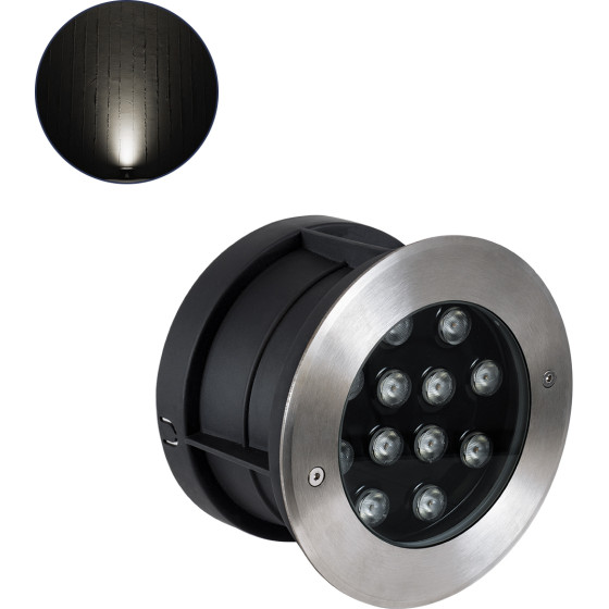 GloboStar UNDERWATER-Julia ��������� ������� ��������� ���� ������ ��� ����������� Led 12W 1140lm 15� Dc 24V ��������� IP68 �18 x �11.2cm ������ ����� 4500K - ���������� ������ - 3 ������ ������� - (90569)