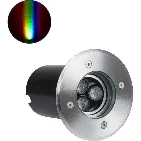 GloboStar UNDERWATER-Lunta ��������� ������� ��������� ��������� ���� ������ ��� ����������� Led 12W 1020lm 60� Dc 24V ��������� IP68 �12 x �13cm Rgbw DMX512 - ���������� ������ - 3 Years Warranty - (90403)