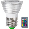 GloboStar ���� Led E27 MR16 3W 200lm 90� Ac 220-240V IP20 �5 x �8.5cm - �������� �������� ���� ���������������� Rgb - Dimmable - 2 ������ ������� - (76066)