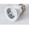 GloboStar ���� Led E27 MR16 3W 200lm 90� Ac 220-240V IP20 �5 x �8.5cm - �������� �������� ���� ���������������� Rgb - Dimmable - 2 ������ ������� - (76066)