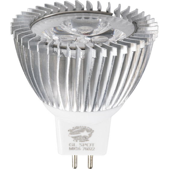 GloboStar ���� Led GU5.3 MR16 3W 260lm 30� Dc 12V IP20 �5 x �5.2cm ����� ����� 2700K - 2 ������ ������� - (76022)