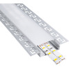 GloboStar PLASTERBOARD-Profile ������ ���������� - ���� & ������ ������� Led �� ����� ��������� ������� - ������� ����� �� ���������� - Trimless - ������ ������� - ����� - 3 ����� - ������ 5 �������� - �300 x �7.8 x �1.4cm - (70861-3M)