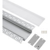 GloboStar PLASTERBOARD-Profile ������ ���������� - ���� & ������ ������� Led �� ����� ��������� ������� - ������� ����� �� ���������� - Trimless - ������ ������� - ����� - 3 ����� - ������ 5 �������� - �300 x �7.8 x �1.4cm - (70861-3M)