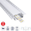 GloboStar PLASTERBOARD-Profile ������ ���������� - ���� & ������ ������� Led �� ����� ��������� ������� - ������� ����� �� ���������� - Trimless - ������ ������� - ����� - 3 ����� - ������ 5 �������� - �300 x �8.8 x �2cm - (70862-3M)