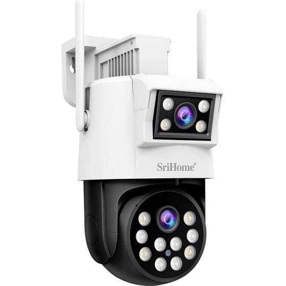 SriHome Dual Lens Panoramic Monitoring Ip Camera 2MP+2MP Hd - (SH048)