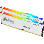 Kingston Memory Fury Beast White Rgb DDR5, 5600MT/s, 64GB,Kit Of 2 - (KF556C36BWEAK2-64)