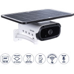 GloboStar �������� ������ Camera 1080P 2MP 4G SIM CARD WiFi 150� �������� 3200mAh ������������ ����� ����� ���������� ������� ��������� IP66 ����� ����� 6000K - ����� - (86048)