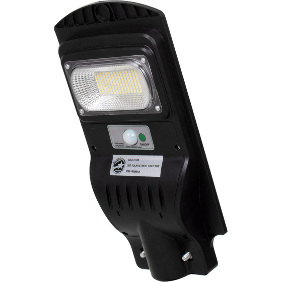 GloboStar �������� ������ ��������� ������ Street Light LED SMD 50W 4000lm �� ������������ �������� Li-ion 4500mAh - ������������ ����� �� ��������� ������-������ PIR ��������� ������� ��������� IP65 ����� ����� 6000K - (71550)