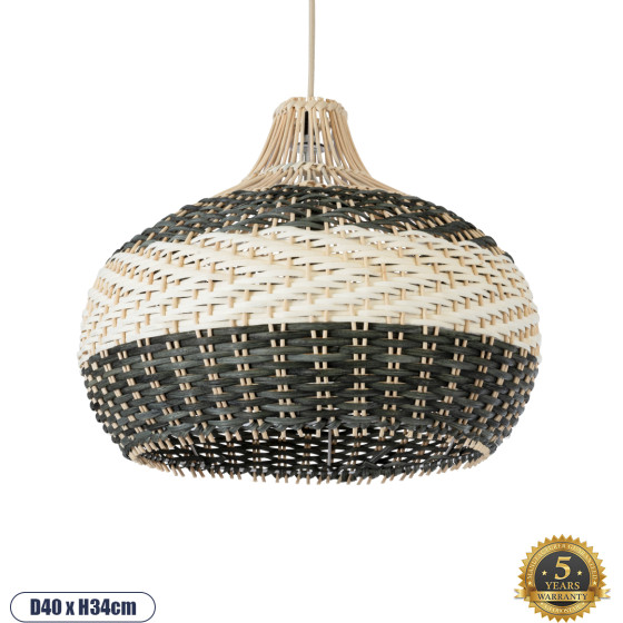 GloboStar BARBADOS Boho �������� ��������� ������ �������� 1 x E27 AC220-240V IP20 - �40 x �34cm - ���� �� ���� ������ ������� ������ ������� - (01946)