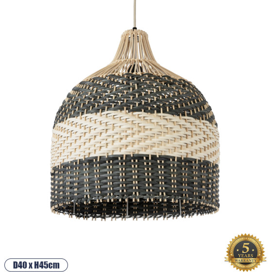 GloboStar BARBADOS Boho �������� ��������� ������ �������� 1 x E27 AC220-240V IP20 - �40 x �45cm - ���� �� ���� ������ ������� ������ ������� - (01944)