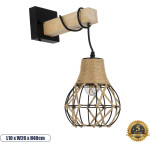 GloboStar BELLARIVA Boho ��������� ������ - ������ �������� 1 x E27 AC 220-240V IP20 - �10 x �26 x �40cm - ����� ��������� �� ���� ��� ���� ������ ������ - (01962)