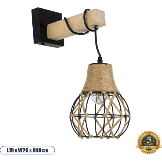 GloboStar BELLARIVA Boho ��������� ������ - ������ �������� 1 x E27 AC 220-240V IP20 - �10 x �26 x �40cm - ����� ��������� �� ���� ��� ���� ������ ������ - (01962)
