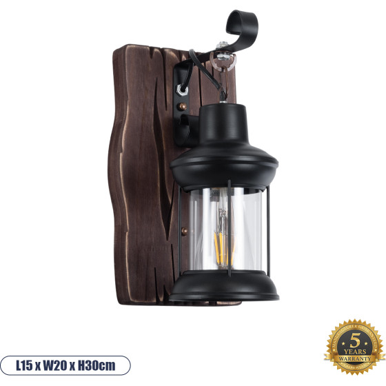 GloboStar BRASRA Vintage ��������� ������ ������ �������� 1 x E27 AC220-240V - �15 x �20 x �30cm - ������ �� ����� ��������� ������ ��� ������� ����� ������ - (01204)