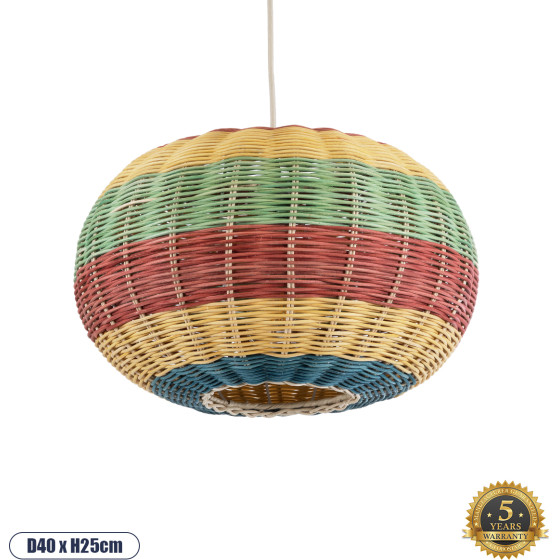 GloboStar CABALLEROS Boho �������� ��������� ������ �������� 1 x E27 AC220-240V IP20 - �40 x �25cm - ������� �� ������� ��� ���� �� ������� ������ ������� ������ - (02055)