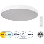 GloboStar BURTON 61205-S ���������� ������ LED CCT 100W 11020lm 120� AC 220-240V - �������� �������� ���� ���������������� All In One ����� 6000k+������ 4500k+����� 2700k Dimmable �80cm - ����� - 3 Years Warranty - (61205-1)