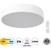 GloboStar BURTON 61201-S ���������� ������ LED CCT 67W 7370lm 120� AC 220-240V - �������� �������� ���� ���������������� All In One ����� 6000k+������ 4500k+����� 2700k Dimmable �40cm - ����� - 3 Years Warranty - (61201-1)