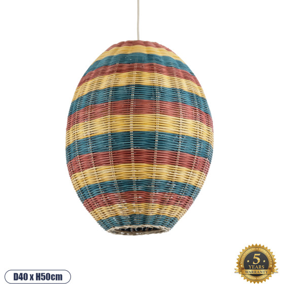 GloboStar CABALLEROS Boho �������� ��������� ������ �������� 1 x E27 AC220-240V IP20 - �40 x �50cm - ������� �� ������� ��� ���� �� ������� ������ ������� ������ - (02065)