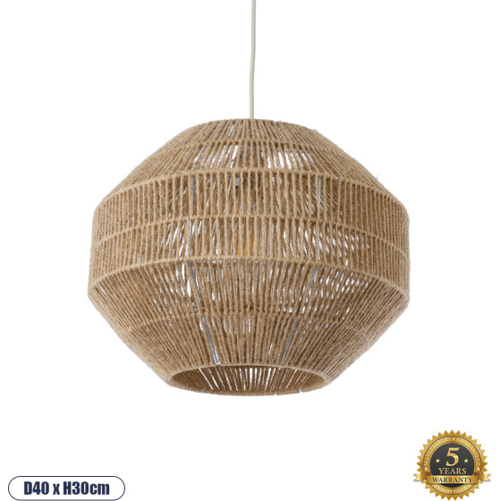 GloboStar CAYMAN Boho �������� ��������� ������ �������� 1 x E27 AC220-240V IP20 - �40 x �30cm - ���� ����� ������ ������ ������ - (00522)