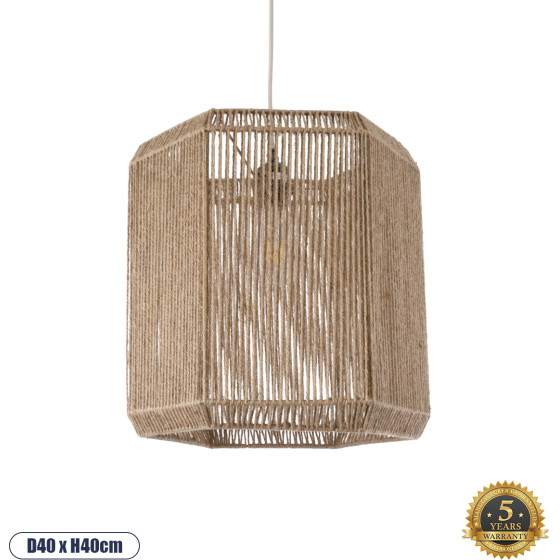 GloboStar CAYMAN Boho �������� ��������� ������ �������� 1 x E27 AC220-240V IP20 - �40 x �40cm - ���� ����� ������ ������ ������ - (00519)
