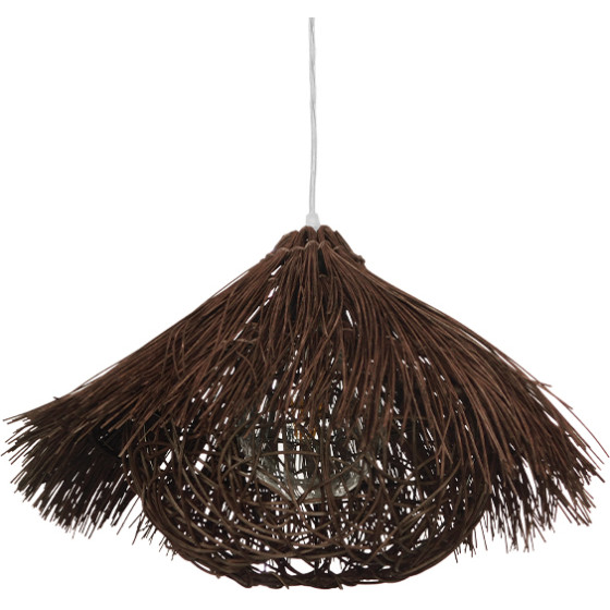 GloboStar CHEOPE Vintage �������� ��������� ������ �������� 1 x E27 ���� ������ ������ ������ Rattan �50 x �30cm - (01600)