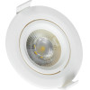 GloboStar DE VALERA ������� LED ��������� Spot Downlight 5W 485lm 60� AC 220-240V IP44 �9cm x �4cm - ��������� - ����� - ������ ����� 4500K - Bridgelux Chip - TUV Certified Driver - 5 ������ ������� - (60183)