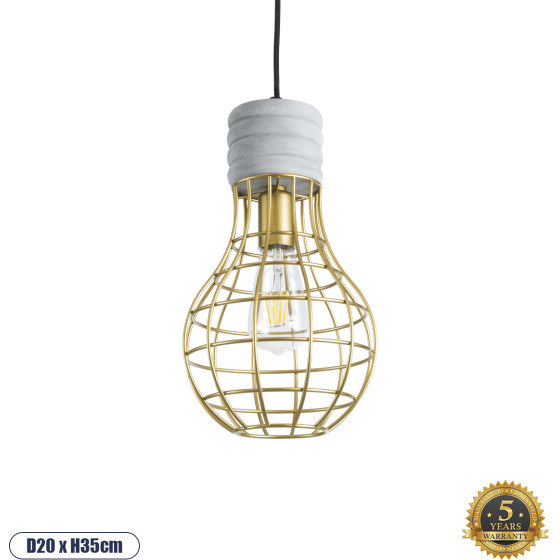 GloboStar DURANT �������� Industrial �������� ��������� ������ �������� 1 x E27 AC220-240V IP20 - �20 x �35cm - ���� ���� �������� ������ - (01325)