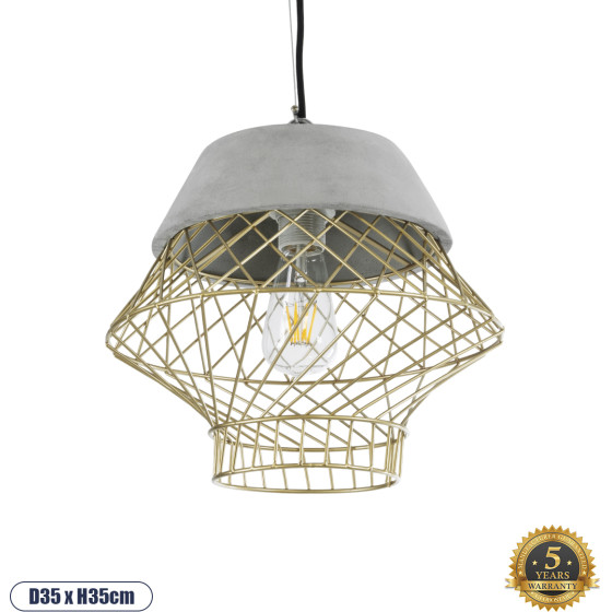 GloboStar DURANT �������� Industrial �������� ��������� ������ �������� 1 x E27 AC220-240V IP20 - �35 x �35cm - ���� ���� �������� ������ - (01324)