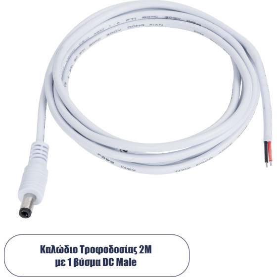 GloboStar ������� ����������� DC 2 ������ ��� Jack Male 2.1x5.5mm �� 2 x 0.3mm ����������� ������� �200 x �1.1cm ����� - (70747)