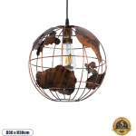 GloboStar EARTH Vintage Industrial �������� ��������� ������ �������� 1 x E27 AC220-240V IP20 - �30 x �30cm - ���� ������� ��������� ������ - (01662)