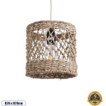 GloboStar ECUADOR Boho �������� ��������� ������ �������� 1 x E27 AC220-240V IP20 - �20 x �20cm - ���� Seagrass - ���� ������ - (02120)