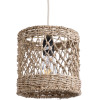 GloboStar ECUADOR Boho �������� ��������� ������ �������� 1 x E27 AC220-240V IP20 - �20 x �20cm - ���� Seagrass - ���� ������ - (02120)
