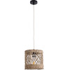 GloboStar ECUADOR Boho �������� ��������� ������ �������� 1 x E27 AC220-240V IP20 - �20 x �20cm - ���� Seagrass - ���� ������ - (02120)
